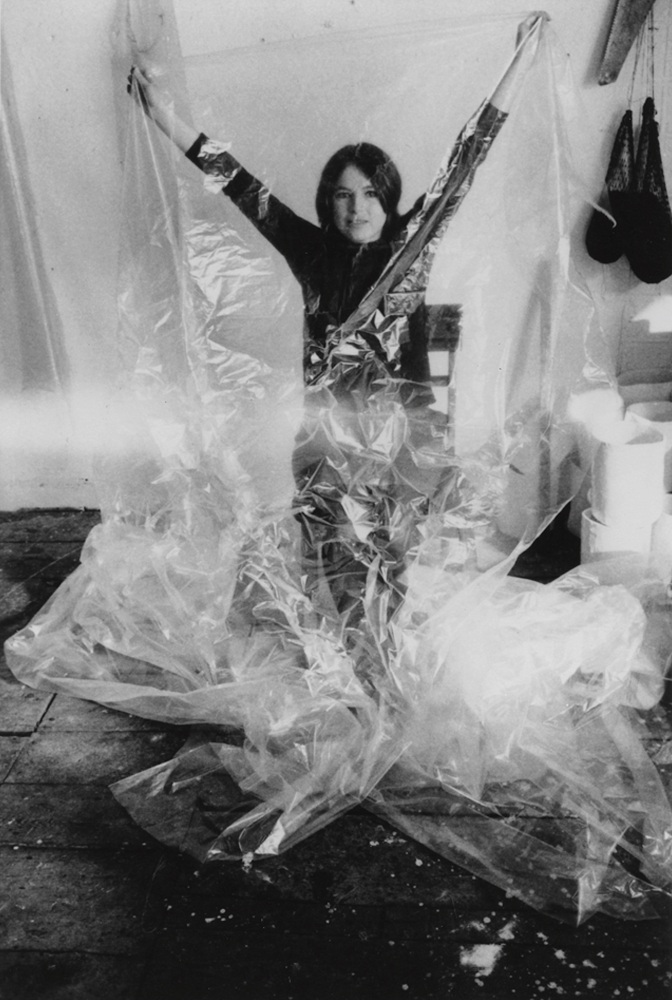 Eva Hesse in her Bowery studio, 1969
Image&amp;nbsp;courtesy The Estate of Eva Hesse.
Courtesy Hauser &amp;amp; Wirth.
