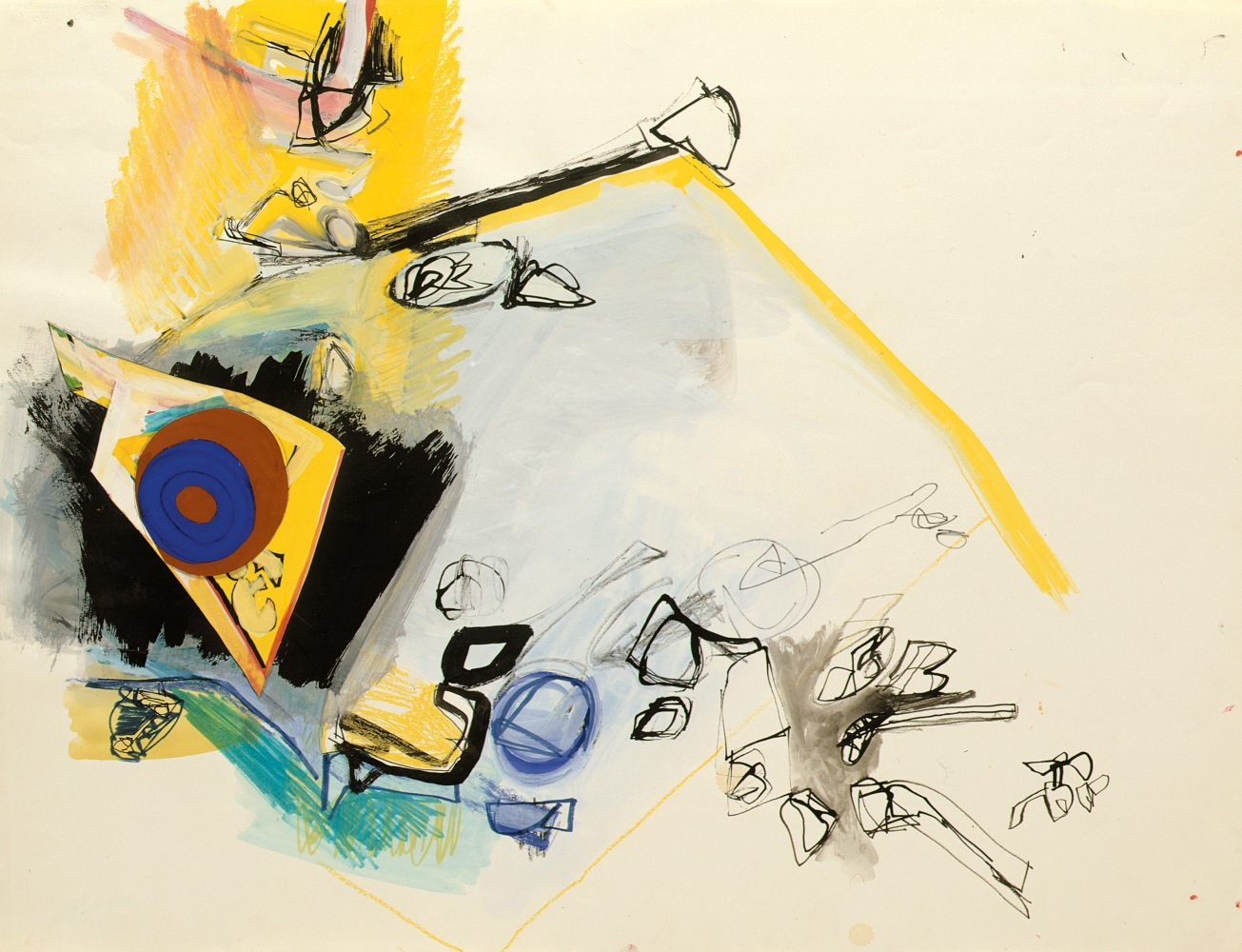 [FIG. 5]

Eva Hesse

No Title, c. 1963
Gouache, ink, felt-tip pen, crayon, pencil, and cut-and-pasted painted paper on paper
19 5/8 &amp;times; 25 1/2 inches (49.8 &amp;times; 64.8 cm)
The Museum of Modern Art, New York; The Judith Rothschild Foundation Contemporary Drawings Collection Gift.
Image&amp;nbsp;courtesy The Estate of Eva Hesse.
Courtesy Hauser &amp;amp; Wirth.