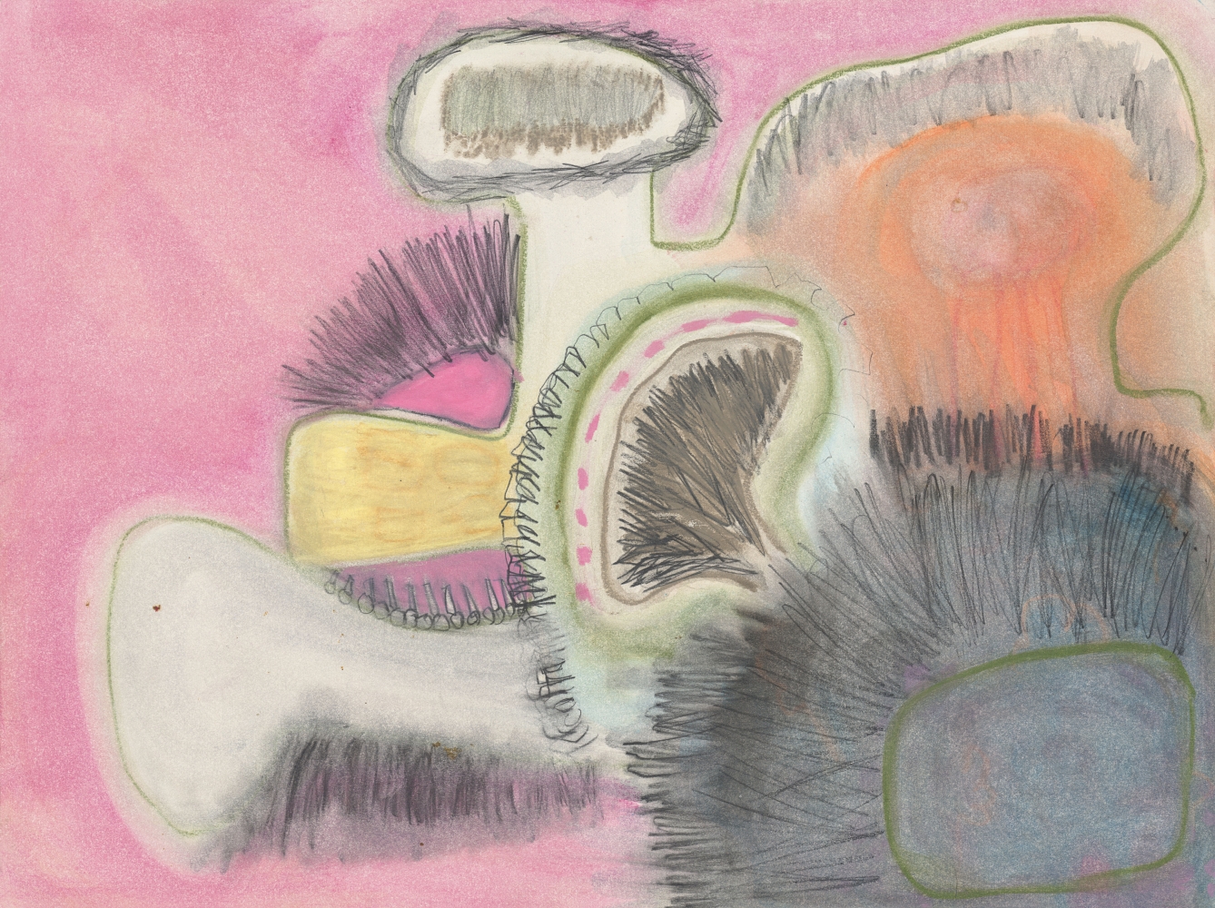 Hannah Wilke 
Untitled, c. 1962
Pastel on board
15 &amp;times; 20 inches (38.1 &amp;times; 50.8 cm)
Hannah Wilke Collection &amp;amp; Archive,&amp;nbsp;Los Angeles. Courtesy Alison Jacques, London.
