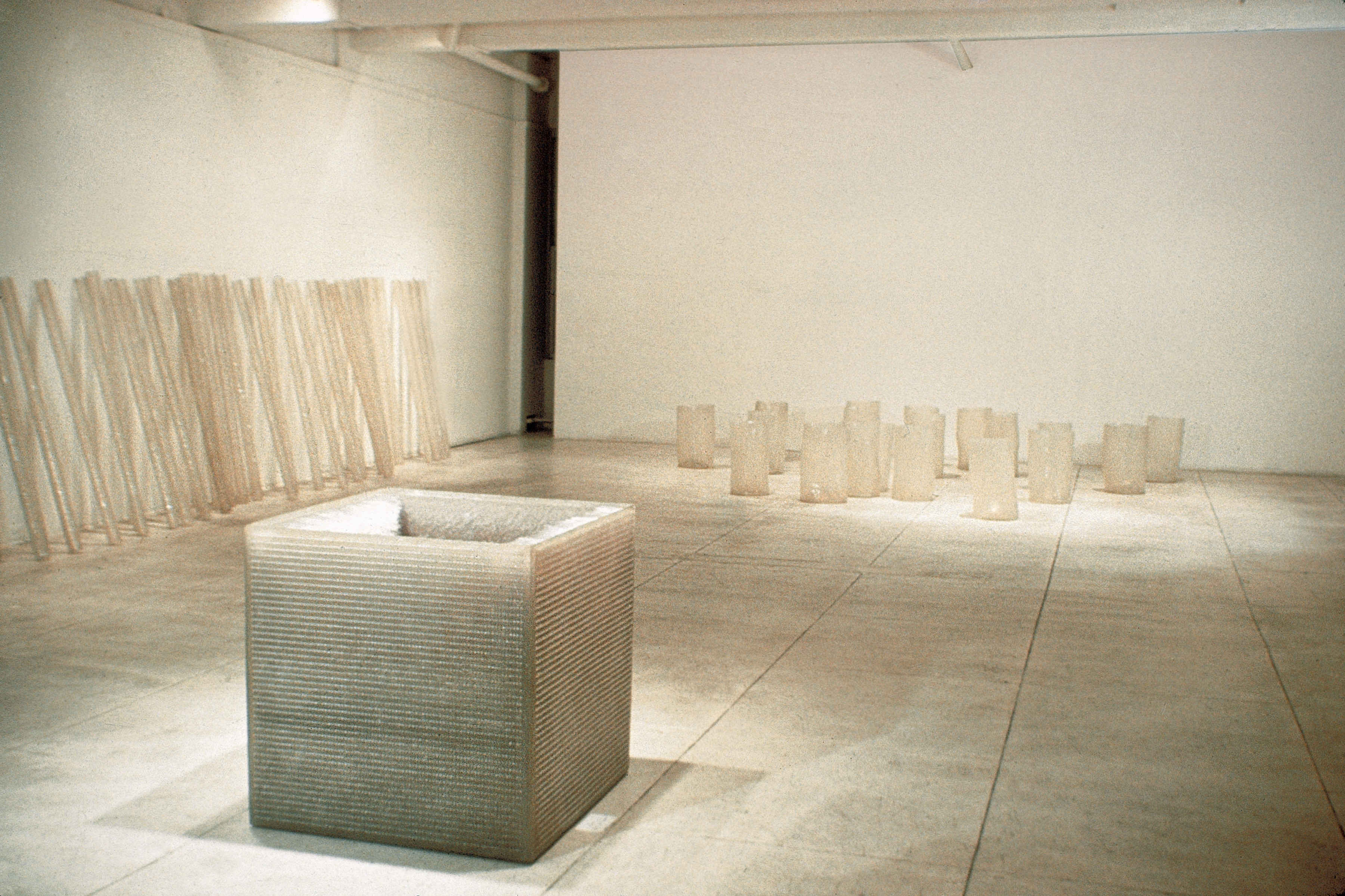 Installation view of Eva Hesse: Chain Polymers at Fischbach Gallery, New York, 1968
Image&amp;nbsp;courtesy The Estate of Eva Hesse. Courtesy Hauser &amp;amp; Wirth.